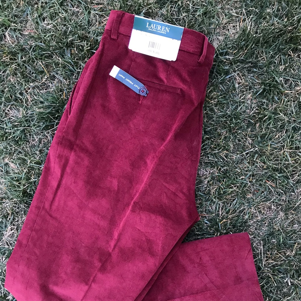 POLO RALPH LAUREN Cranberry Corduroy Pants 34x30